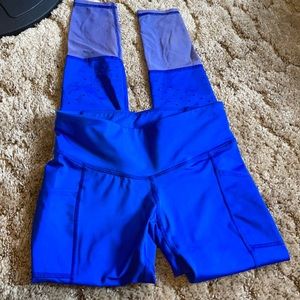 Blue champion leggings with mesh